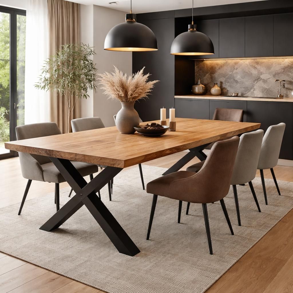 découvrez comment fabriquer une table à manger industrielle en chêne massif avec un piétement en fer élégant, alliant robustesse et design contemporain pour sublimer votre intérieur.