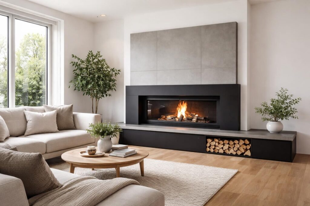 découvrez nos conseils déco et les travaux incontournables pour moderniser votre cheminée et lui donner un style contemporain et chaleureux.