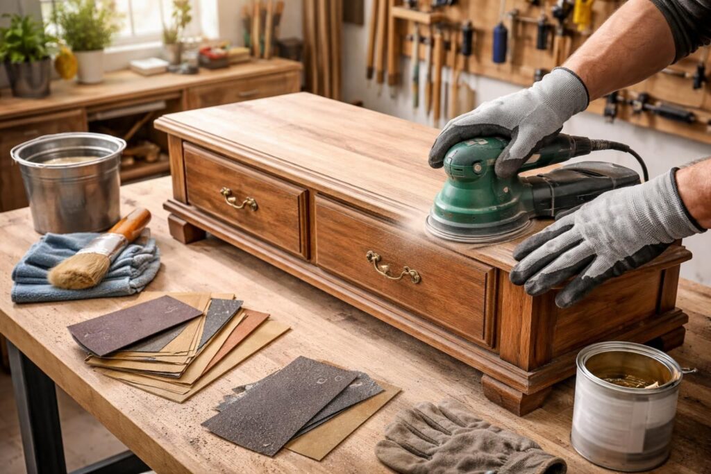 découvrez comment sabler un meuble avec notre guide pratique complet, incluant les outils nécessaires et des conseils essentiels pour un résultat parfait.