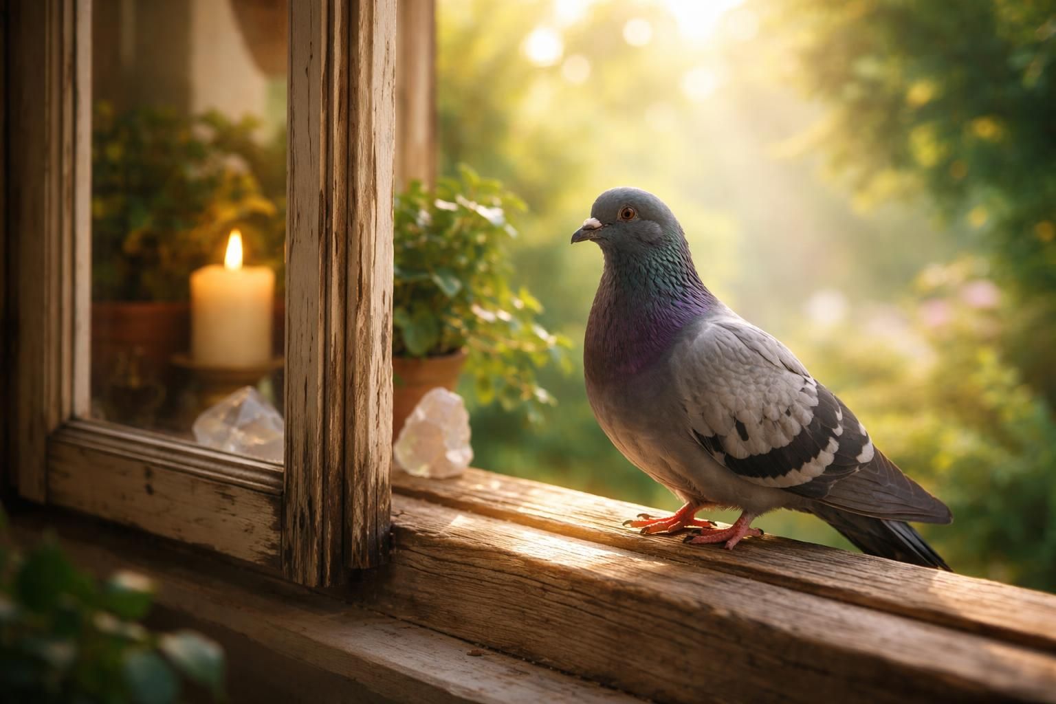 Signification pigeon à la fenêtre : un message spirituel révélateur
