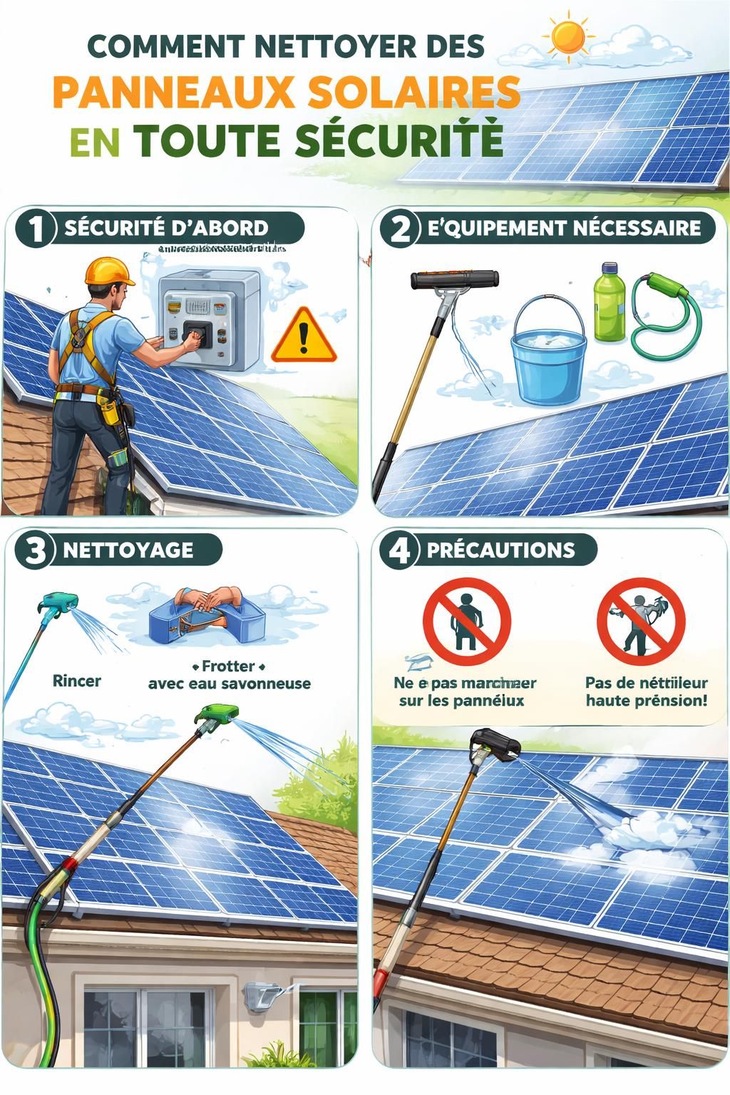 découvrez des conseils efficaces et sécurisés pour nettoyer vos panneaux solaires sans les endommager, afin d'optimiser leur performance et prolonger leur durée de vie.